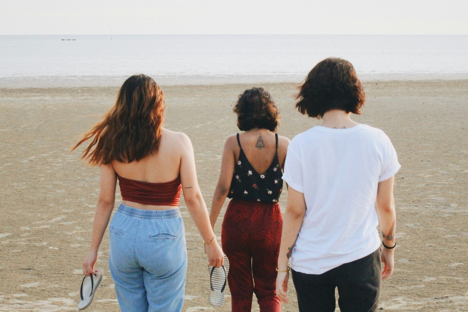 Friends enjoying time at the beach